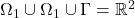 \Omega_1 \cup \Omega_1 \cup \Gamma = \mathbb{R}^2